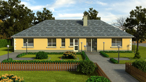 MF Kelly 3D Bungalow Rear View Day